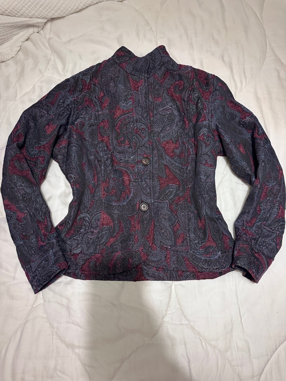 Coldwater Creek Embroidered Button-Front Blazer